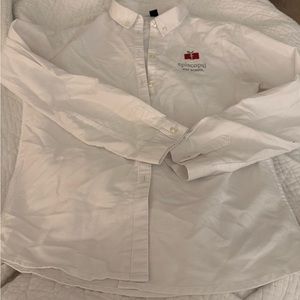 Lands end size 16 girls uniform shirt  in white